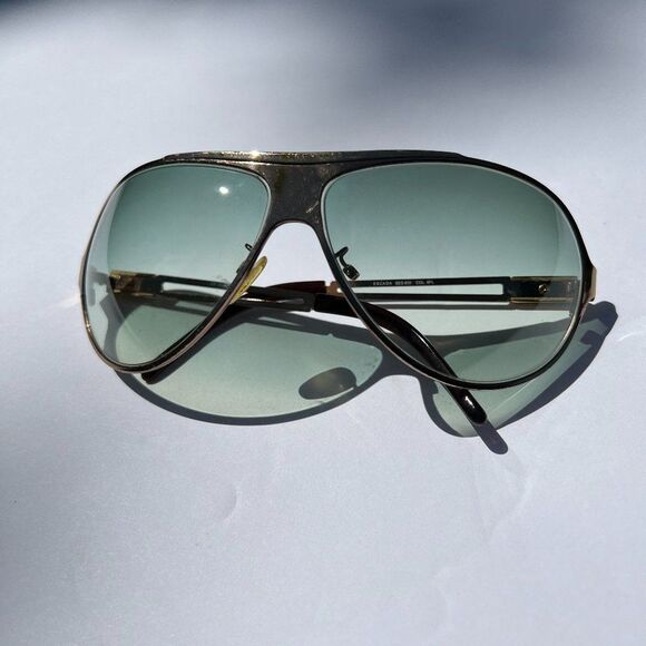 Vintage Escada Gold Aviator Sunglasses Style SES633 Unisex